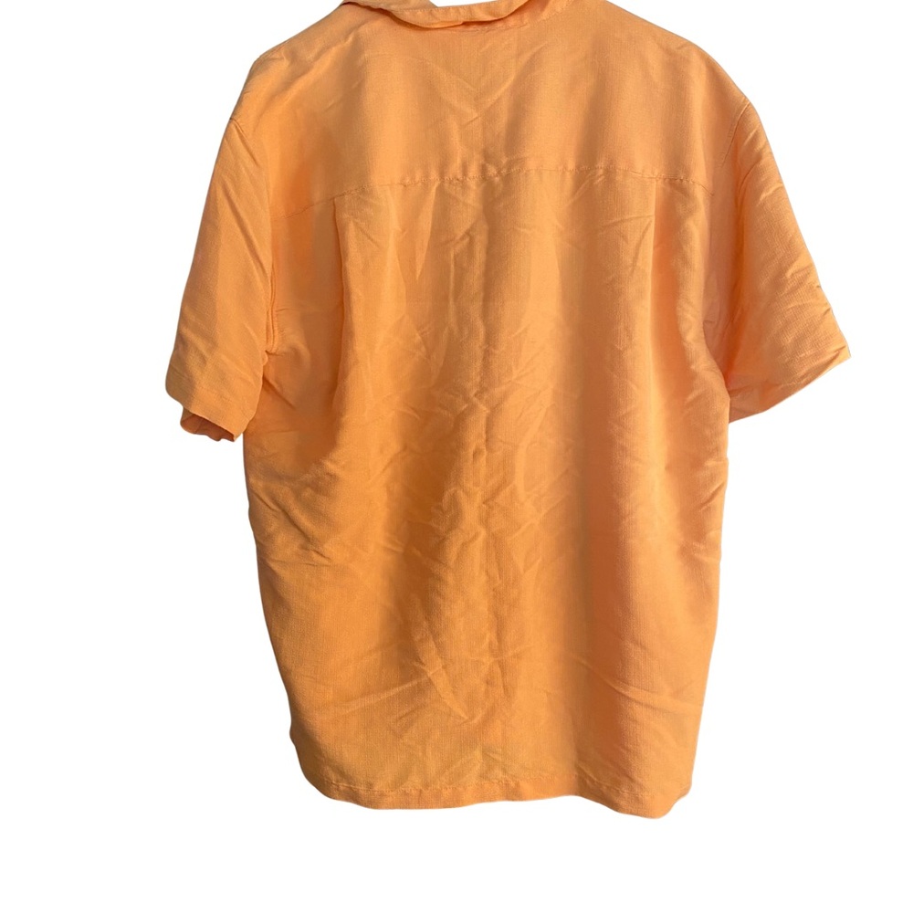 Havana Jack’s Cafe orange rayon button down- size L - Picture 2 of 6